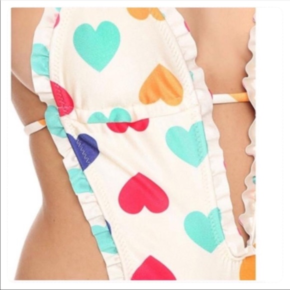 NWT Wildfox Vintage Hearts Swimsuit - Picture 2 of 6